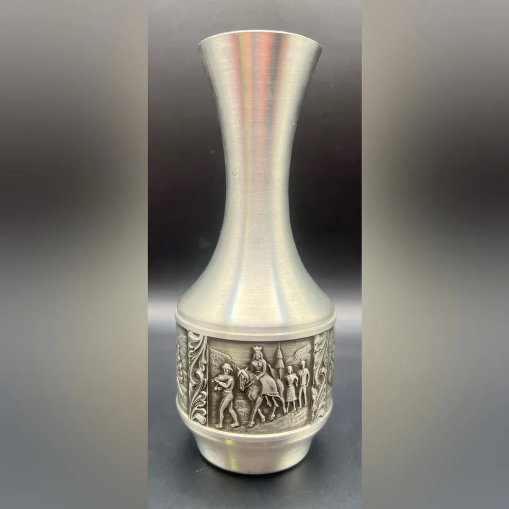 Norsk- Pewter, four sided vase-7 inches‎ tall, Made in Norway